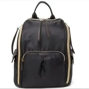 Aimee Kestenberg When In Rome Nylon Black Backpack Aimee Kestenberg Backpack Bag Rome Black Nylon Gold Zippers  main image 3